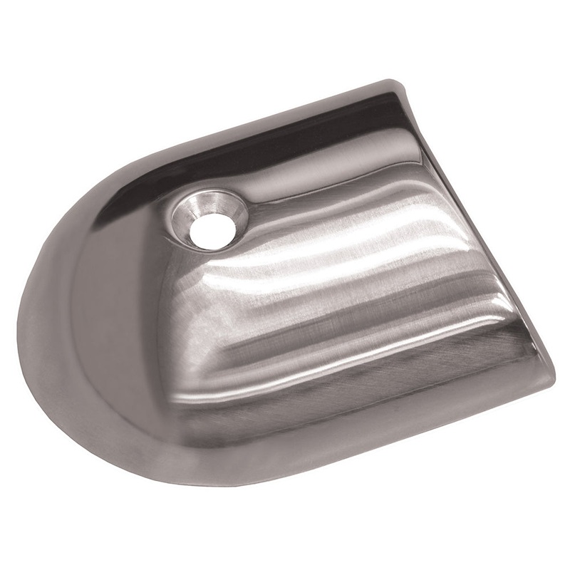 TACO Polished Stainless Steel 2-19/64 Rub Rail End Cap – F16-0091