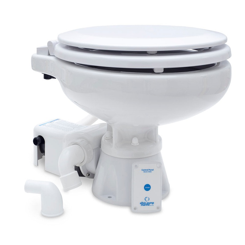 Albin Pump Marine Toilet Standard Electric EVO Compact Low – 12V – 07-02-008