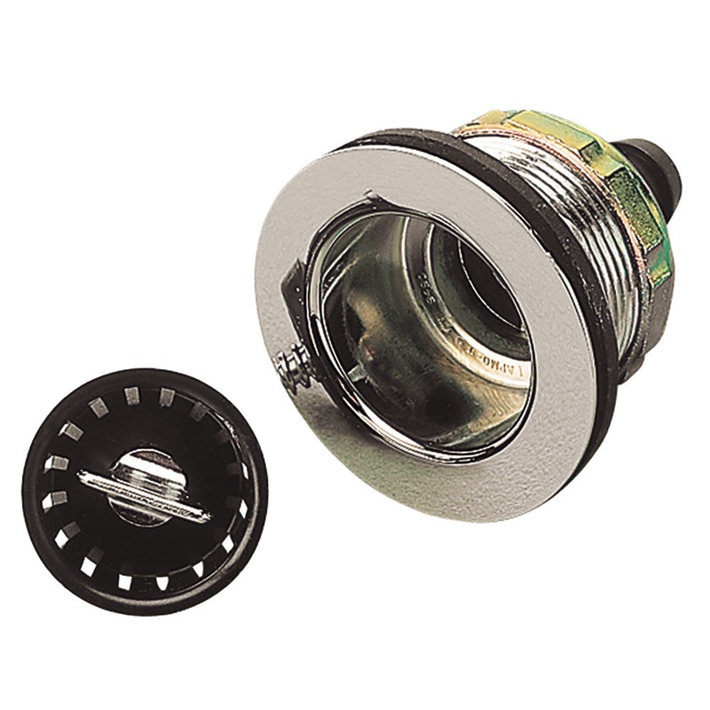 Sea-Dog Sink Drain w/Strainer f/2 Openings – 5/8 Barb – 517526-1