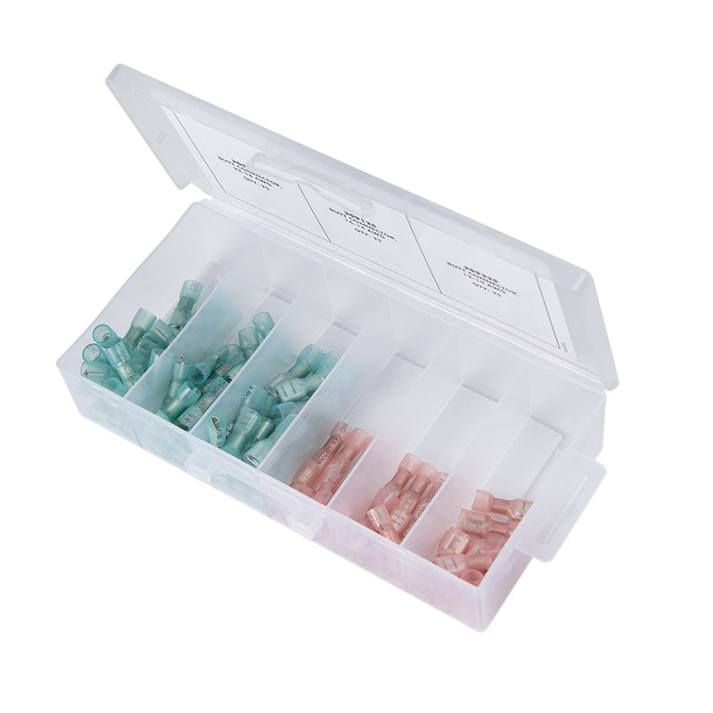 Ancor Heat Shrink Universal Speaker Connector Kit f/22-18/16-14 – Assorted 90 Piece – SPKKIT