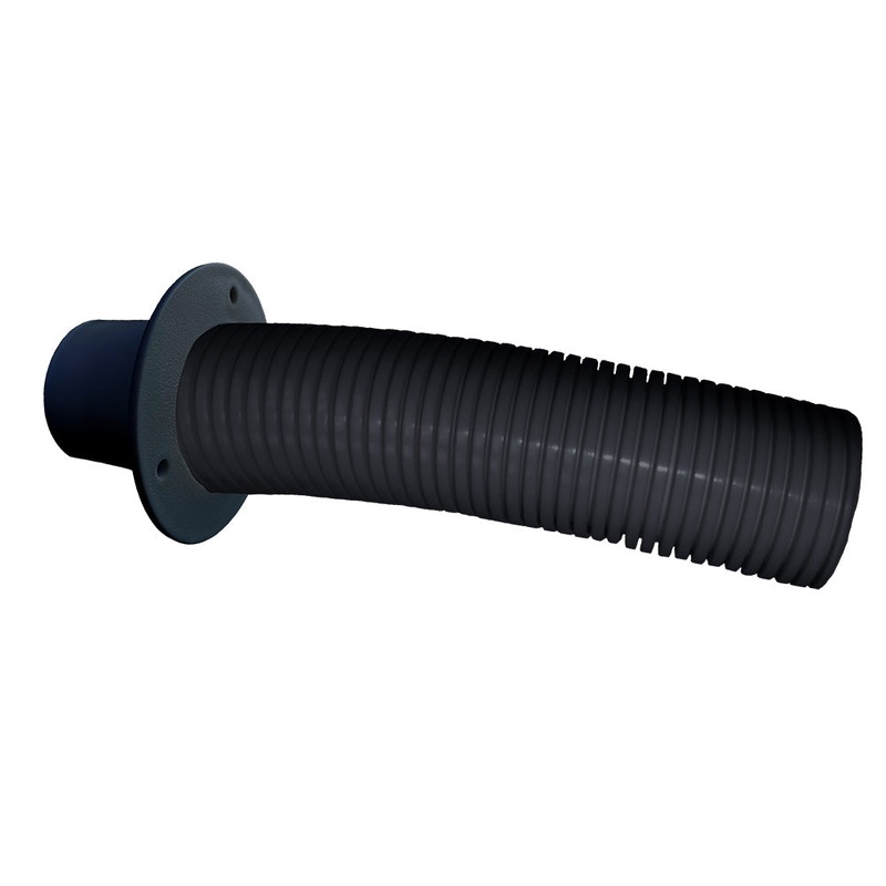 Trident Marine 4′ Black Stern Flex Hose w/Transom Flange – TFK-4