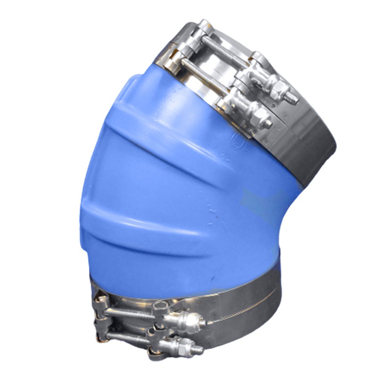 Trident Marine 8 ID 45-Degree Blue Silicone Molded Wet Exhaust Elbow w/4 T-Bolt Clamps – 240V80000-S/S