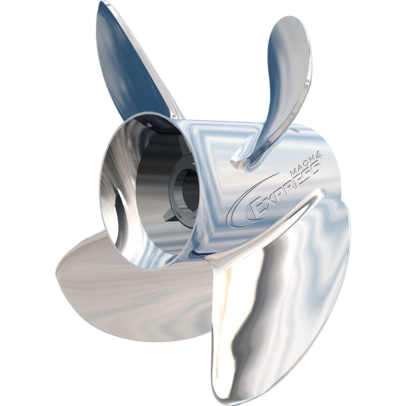 Turning Point Express Mach4 Left Hand Stainless Steel Propeller – EX-1513-4L – 4-Blade – 15.3 x 13 – 31501340