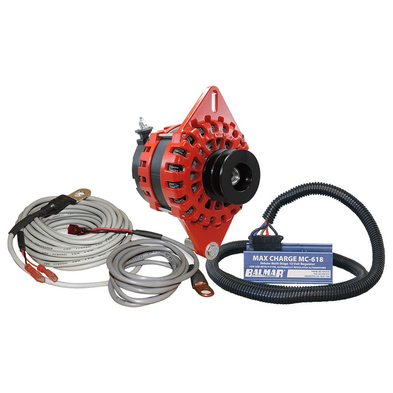 Balmar XT 250A Singleft Alternator, MC Regulator, T Sensors, Dualpul, Kit – XT-SF-250-DV-KIT