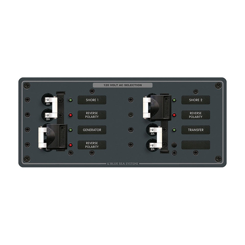 Blue Sea 8498 Breaker Panel – AC 3 Sources – White – 8498