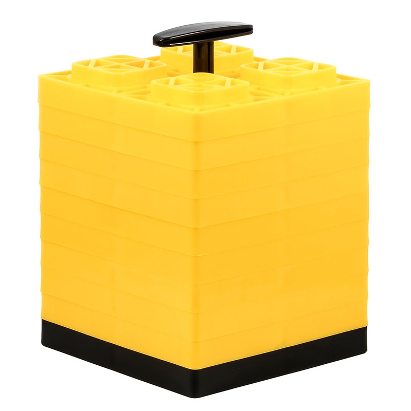 Camco FasTen Leveling Blocks with T-Handle – 2×2 – Yellow *10-Pack – 44512