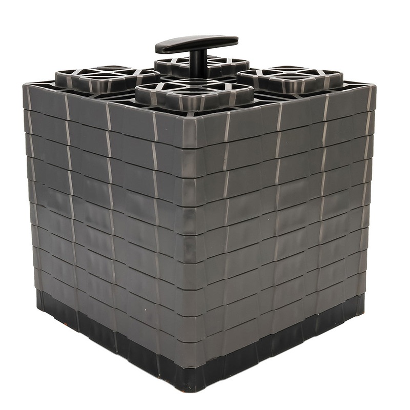 Camco FasTen Leveling Blocks XL with T-Handle – 2×2 – Grey *10-Pack – 44527