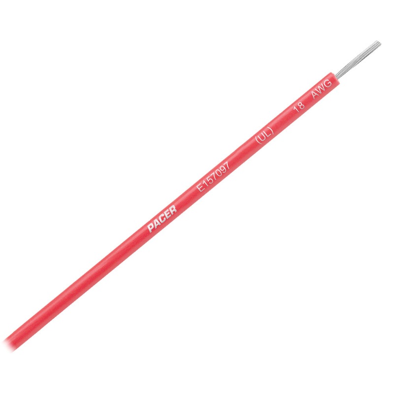 Pacer Red 18 AWG UL Marine Wire – 35′