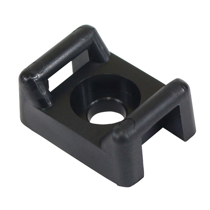 Pacer Screw Down Cable Tie Mount – #10 Screw Mount Method – Black – 100 Pack