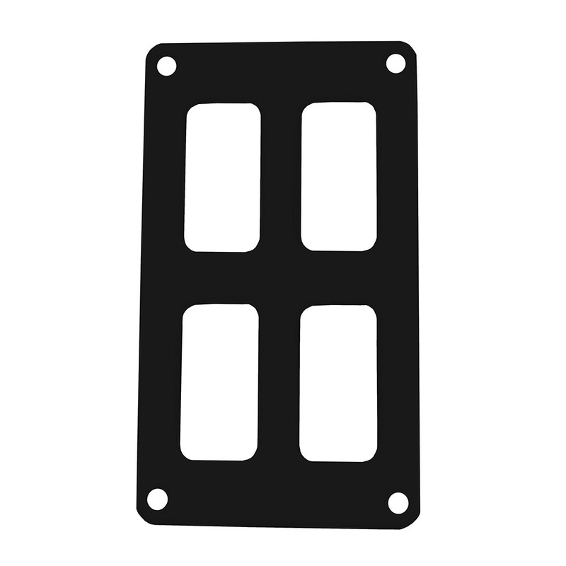 Pacer Switch Panel – 2 Switch & 2 Row – 3 x 4.75 – Black Powder Coated Aluminum