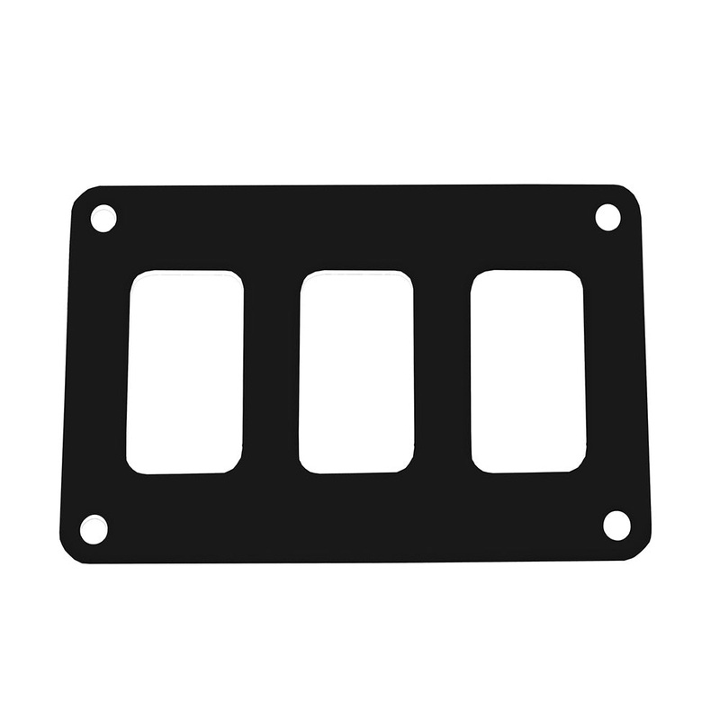 Pacer Switch Panel – 3 Switch & 1 Row – 4.25 x 2.75 – Black Powder Coated Aluminum