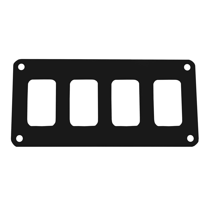 Pacer Switch Panel – 4 Switch & 1 Row – 5.5 x 2.75 – Black Powder Coated Aluminum