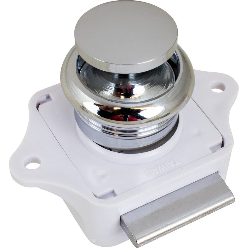 Sea-Dog Push Button Rim Latch – Chrome Plated Brass
