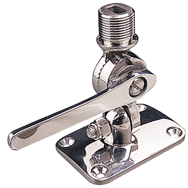 Sea-Dog Adjustable Antenna Base – Deck Mount – Investment Cast 316 Stainless Steel