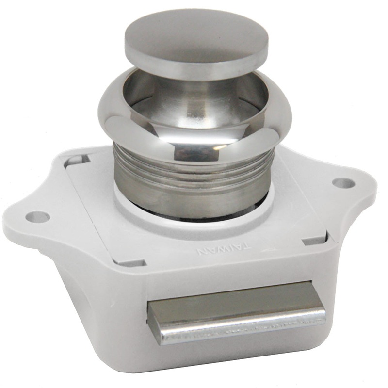 Sea-Dog Push Button Rim Latch – Stainless Steel/Plastic Housing